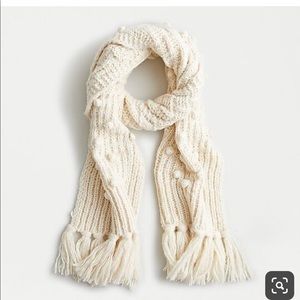 J. Crew Chunky Knit Bobble Scarf